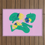 Bloom in Pink Outdoor Rug Gallery Image 1