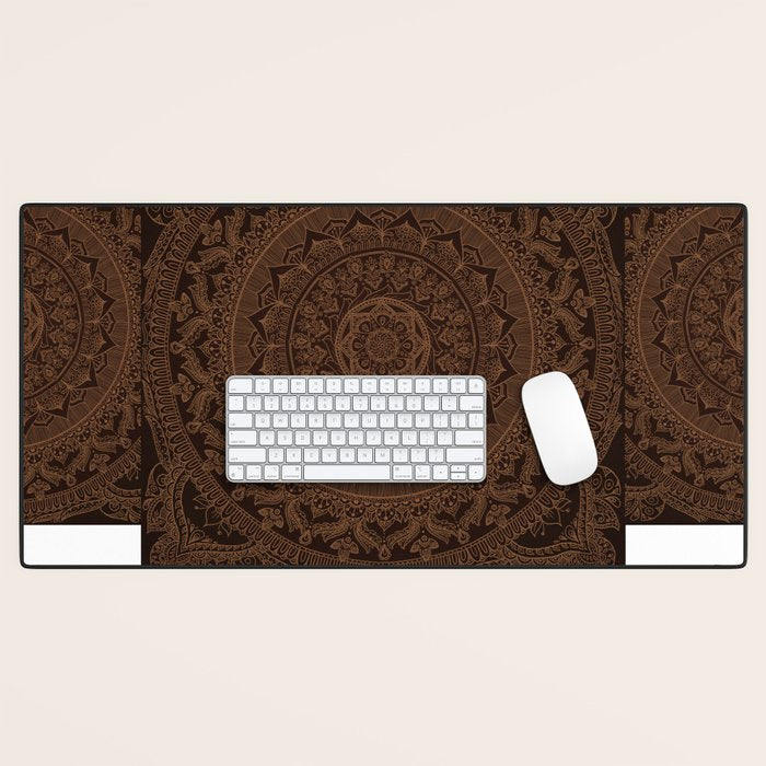 Mandala Dark Chocolate Desk Mat Gallery Image 1