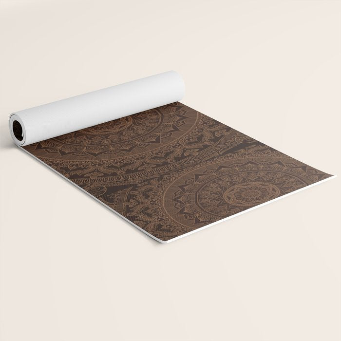 Mandala Dark Chocolate Yoga Mat Gallery Image 2