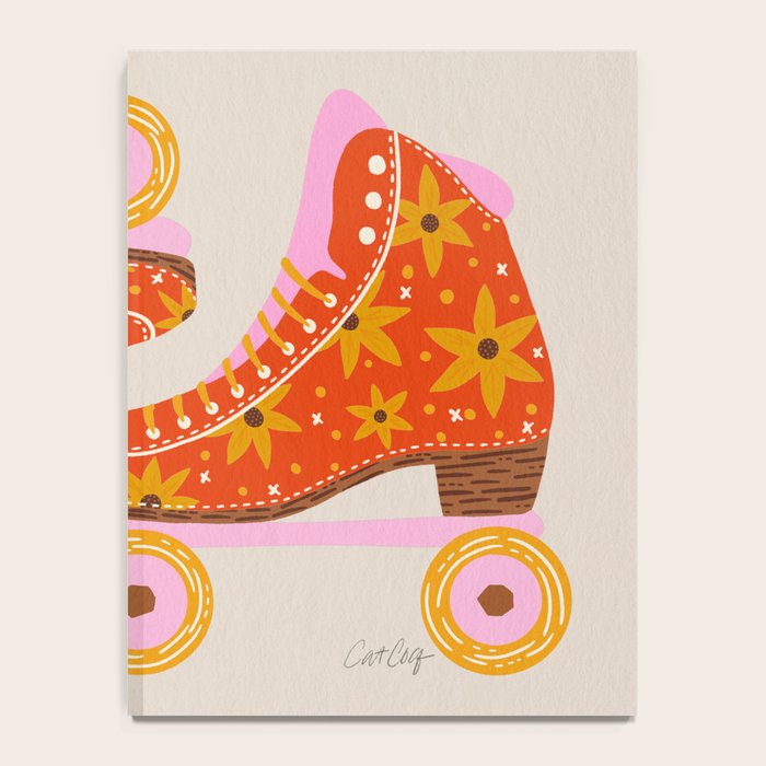 Retro Roller Skates - Coral Notebook Gallery Image 4
