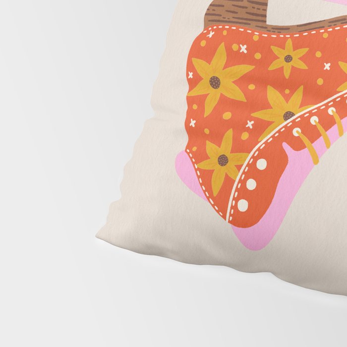 Retro Roller Skates - Coral Pillow Sham Gallery Image 4