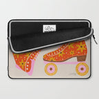 Retro Roller Skates - Coral Laptop Sleeve Gallery Image 2
