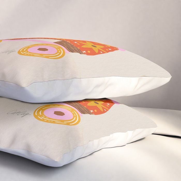 Retro Roller Skates - Coral Pillow Sham Gallery Image 3