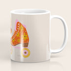 Retro Roller Skates - Coral Coffee Mug Gallery Image 1