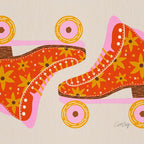 Retro Roller Skates - Coral Coffee Mug Gallery Image 2
