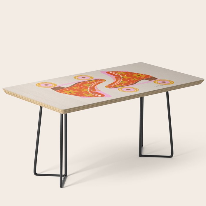 Retro Roller Skates - Coral Coffee Table Gallery Image 1