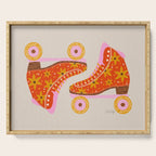 Retro Roller Skates - Coral Serving Tray Gallery Image 1