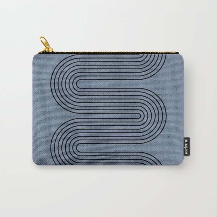 Blue Mid Century Modern Balance Carry All Pouch Gallery Image 1
