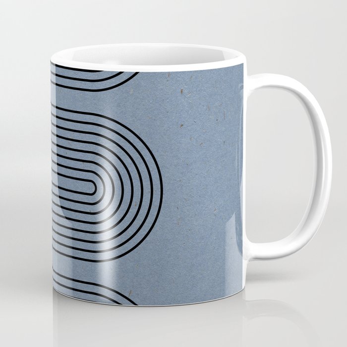 Blue Mid Century Modern Balance Coffee Mug Gallery Image 1