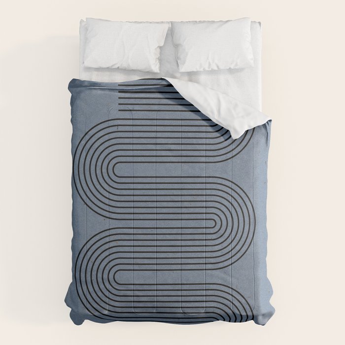 Blue Mid Century Modern Balance Comforter Gallery Image 6