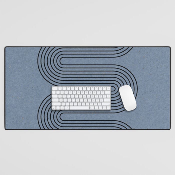 Blue Mid Century Modern Balance Desk Mat Gallery Image 1