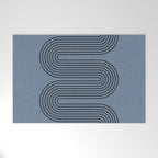 Blue Mid Century Modern Balance Welcome Mat Gallery Image 1