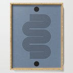 Blue Mid Century Modern Balance Serving Tray Gallery Image 1