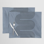 Blue Mid Century Modern Balance Placemat Gallery Image 1