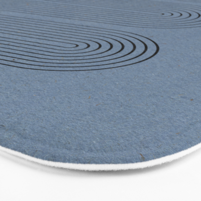 Blue Mid Century Modern Balance Bath Mat Gallery Image 3