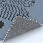 Blue Mid Century Modern Balance Rug Gallery Image 4