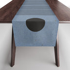 Blue Mid Century Modern Balance Table Runner Gallery Image 1
