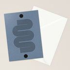 Blue Mid Century Modern Balance Stationery Card Gallery Image 2