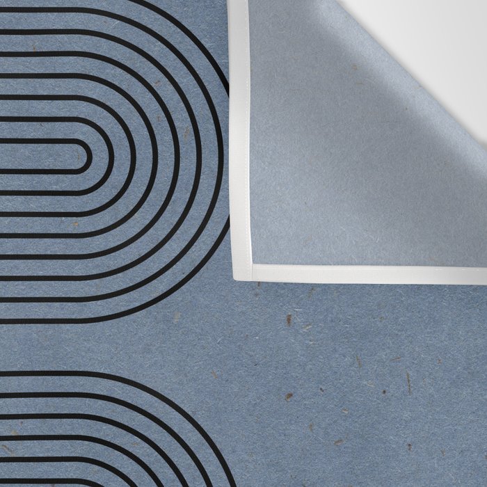 Blue Mid Century Modern Balance Wall Tapestry Gallery Image 3