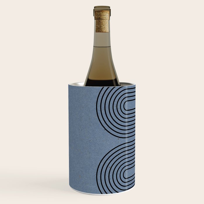 Blue Mid Century Modern Balance Wine Chiller Gallery Image 2