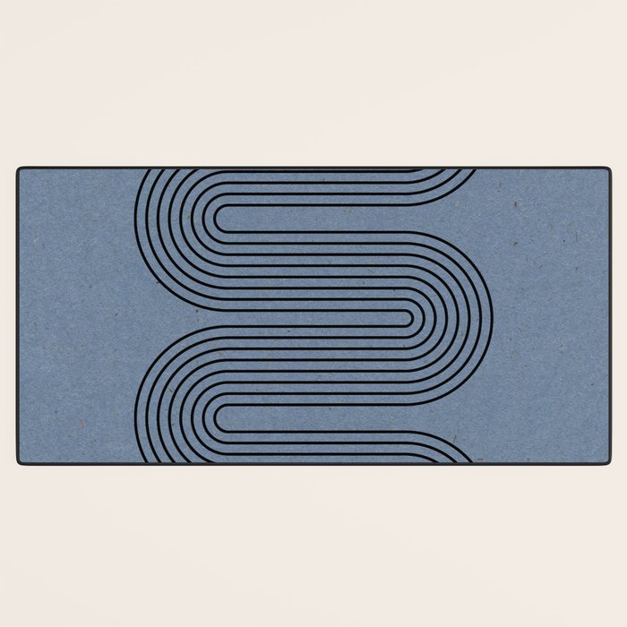 Blue Mid Century Modern Balance Desk Mat Gallery Image 3