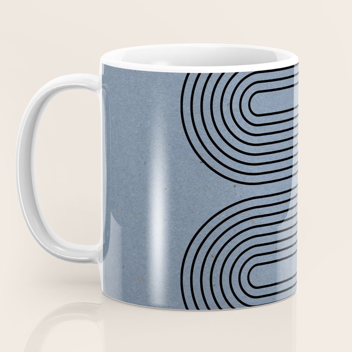 Blue Mid Century Modern Balance Coffee Mug Gallery Image 3