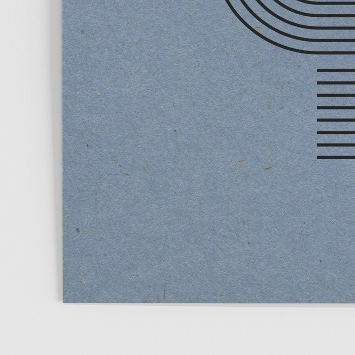 Blue Mid Century Modern Balance Poster Gallery Image 3