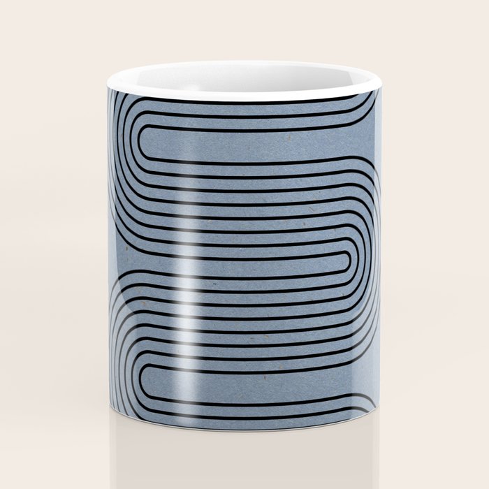 Blue Mid Century Modern Balance Coffee Mug Gallery Image 4