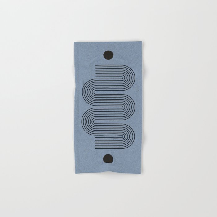 Blue Mid Century Modern Balance Bath Towel Gallery Image 1