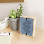 Blue Mid Century Modern Balance Mini Art Print Gallery Image 2