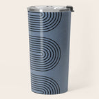 Blue Mid Century Modern Balance Travel Mug Gallery Image 2