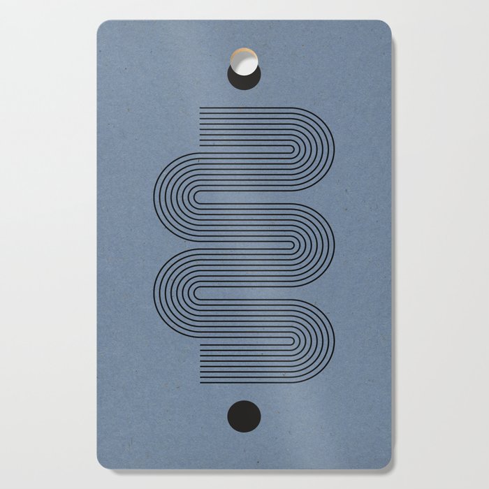 Blue Mid Century Modern Balance Cutting Board Gallery Image 1