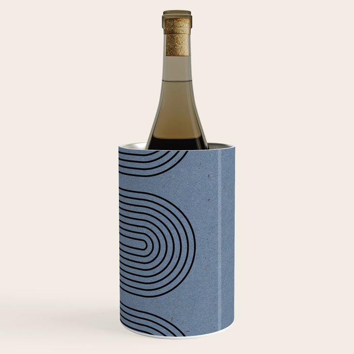 Blue Mid Century Modern Balance Wine Chiller Gallery Image 3