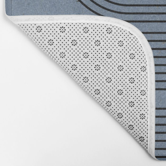 Blue Mid Century Modern Balance Bath Mat Gallery Image 2