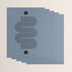 Blue Mid Century Modern Balance Wrapping Paper Gallery Image 3