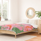Vintage christmas deer animal art pattern Duvet Cover Gallery Image 2