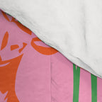 Vintage christmas deer animal art pattern Comforter Gallery Image 4