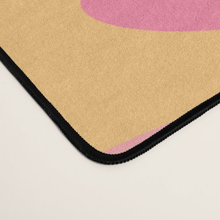 Super Trippy Retro Psychedelic Regress Multi Color Abstract Pattern Pink Orange Desk Mat Gallery Image 4