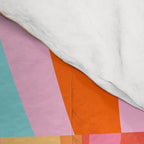 Super Trippy Retro Psychedelic Regress Multi Color Abstract Pattern Pink Orange Comforter Gallery Image 4