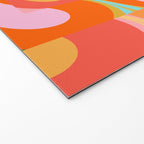 Super Trippy Retro Psychedelic Regress Multi Color Abstract Pattern Pink Orange Welcome Mat Gallery Image 2