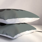 Retro Daisy Abstract IX Earthy Green Bold Floral Pillow Sham Gallery Image 3