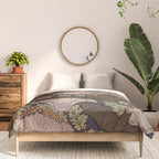 Vintage Art Deco Bat and Flowers Comforter Gallery Image 3