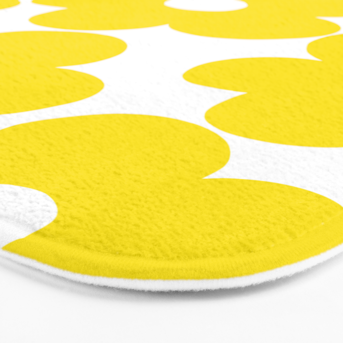 Retro Neon Yellow Daisies #1 #decor #art #society6 Bath Mat Gallery Image 3