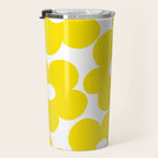 Retro Neon Yellow Daisies #1 #decor #art #society6 Travel Mug Gallery Image 3