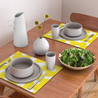 Retro Neon Yellow Daisies #1 #decor #art #society6 Placemat Gallery Image 2