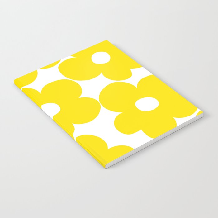 Retro Neon Yellow Daisies #1 #decor #art #society6 Notebook Gallery Image 1