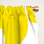 Retro Neon Yellow Daisies #1 #decor #art #society6 Window Curtain Gallery Image 2