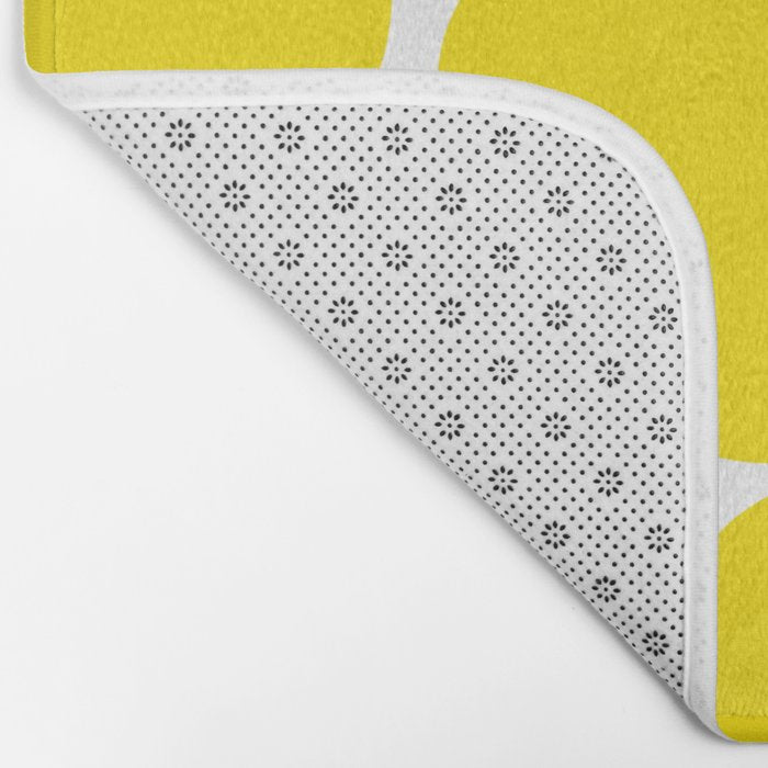 Retro Neon Yellow Daisies #1 #decor #art #society6 Bath Mat Gallery Image 2