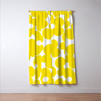 Retro Neon Yellow Daisies #1 #decor #art #society6 Window Curtain Gallery Image 3