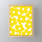 Retro Neon Yellow Daisies #1 #decor #art #society6 Mini Art Print Gallery Image 1